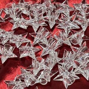 41 Clear Star-Shaped Crystal plastic light covers - a touch of class for parties